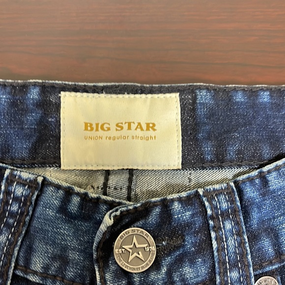 🕳NWT Big Star Union Vintage Jeans Thick Stitch Embroidered - Picture 7 of 10